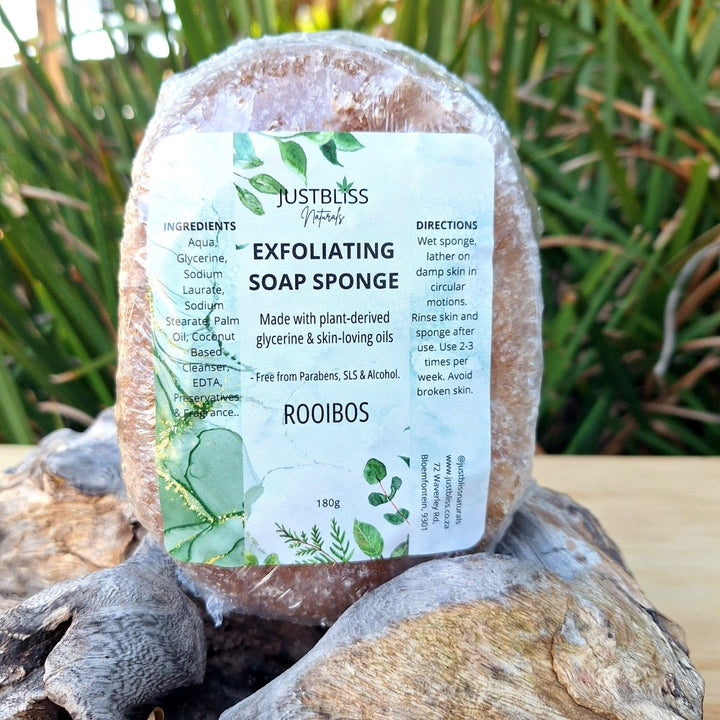 Exfoliating Soap Sponge - Infused Glycerine Soap - JUSTBLiSS Naturals