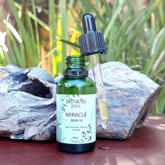 FACIAL OiL: Miracle Oil (With Prickly Pear Oil & Frankincense) - JUSTBLiSS Naturals