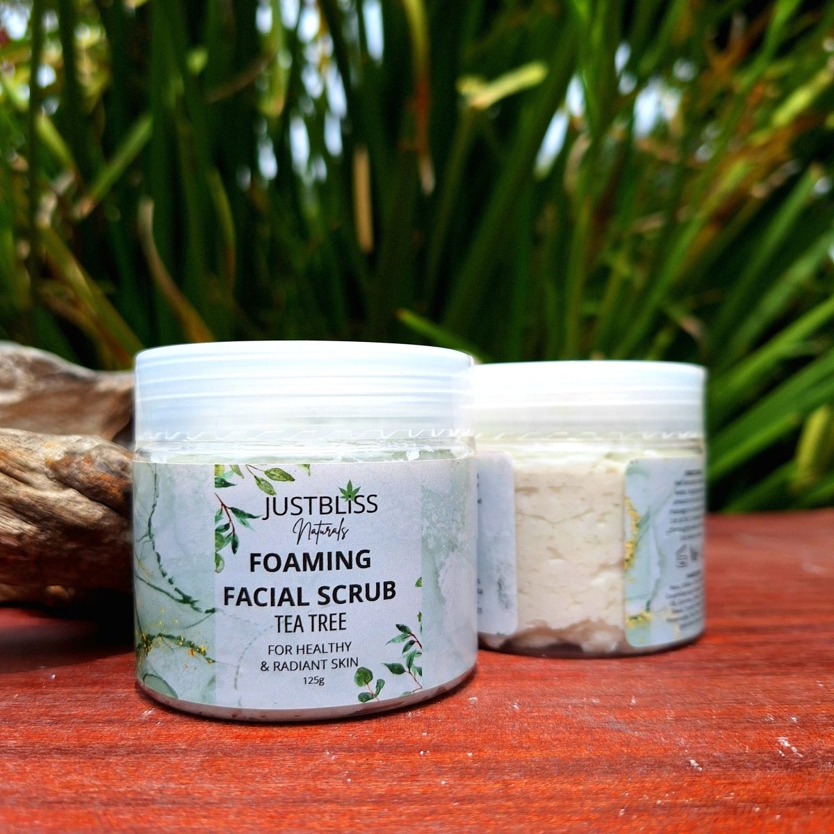 FACIAL SCRUB: Tea Tree & Mint (Acne Prone) - JUSTBLiSS Naturals