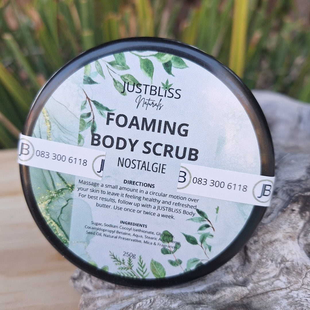 Foaming Body Scrubs (Various scents) JUSTBLiSS Naturals