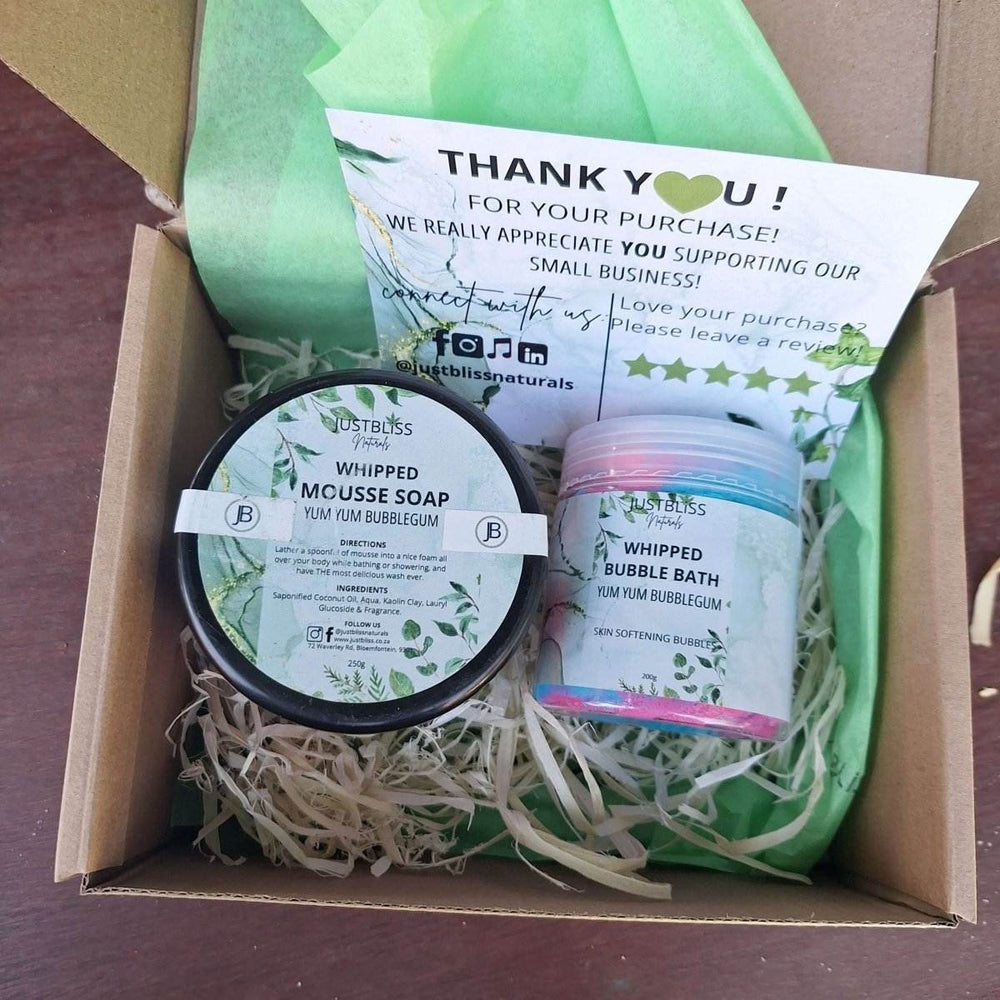 BUNDLES: Bubblegum (BUNDLE 2) - With Mousse & Whipped Bubble Bath - JUSTBLiSS Naturals