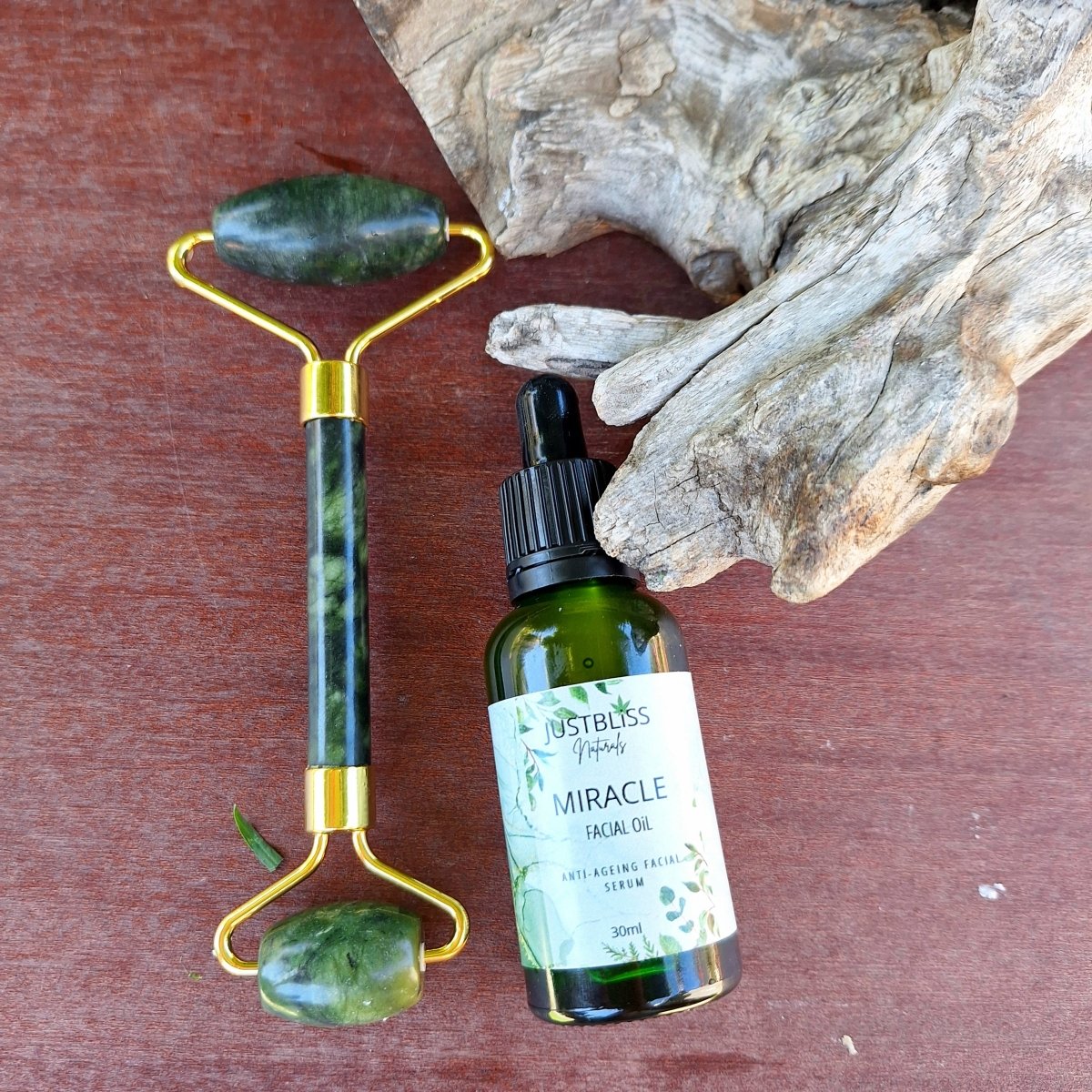 GIFT BOX: Jade Roller & Miracle Oil - JUSTBLiSS Naturals