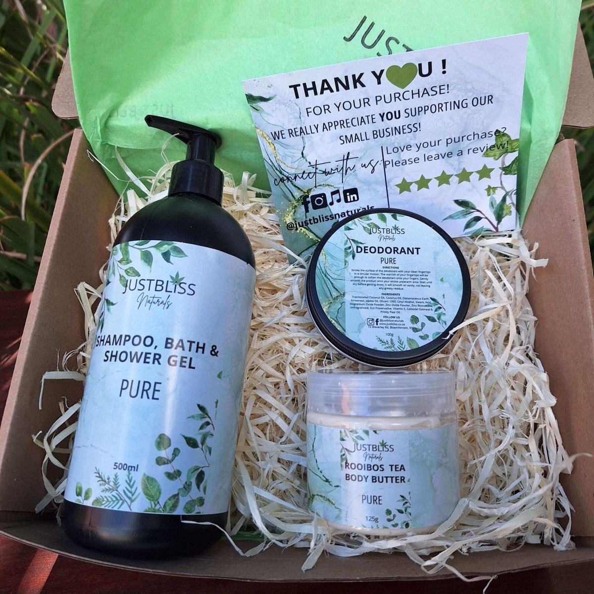 GIFT BOX: Pure For Sensitive Skin (Box 1) - JUSTBLiSS Naturals