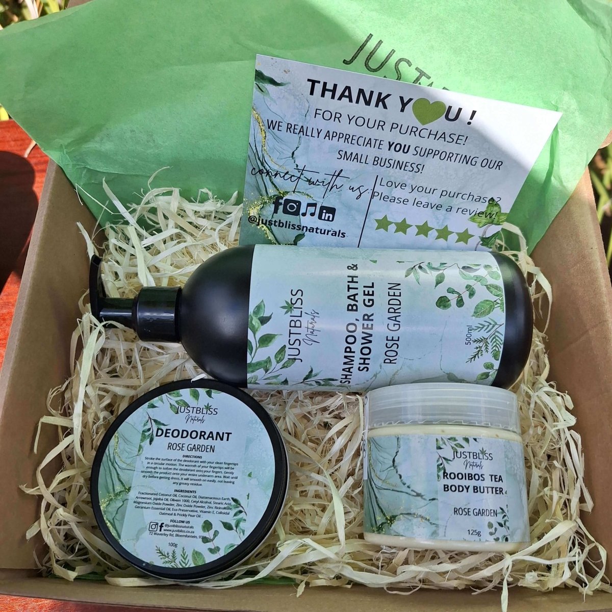 GIFT BOX: Rose Garden (Box 3) - JUSTBLiSS Naturals