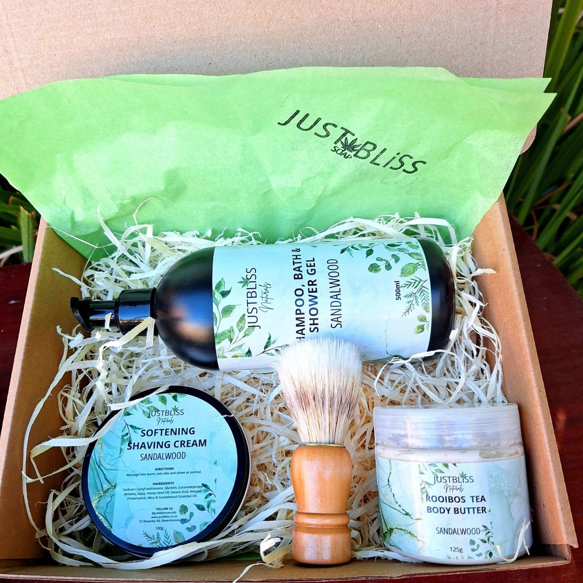 GIFT BOX: Sandalwood (Box 1 for Him) - JUSTBLiSS Naturals