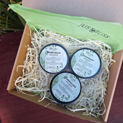 GIFT BOX: Sandalwood (Box 4 For Him) - JUSTBLiSS Naturals