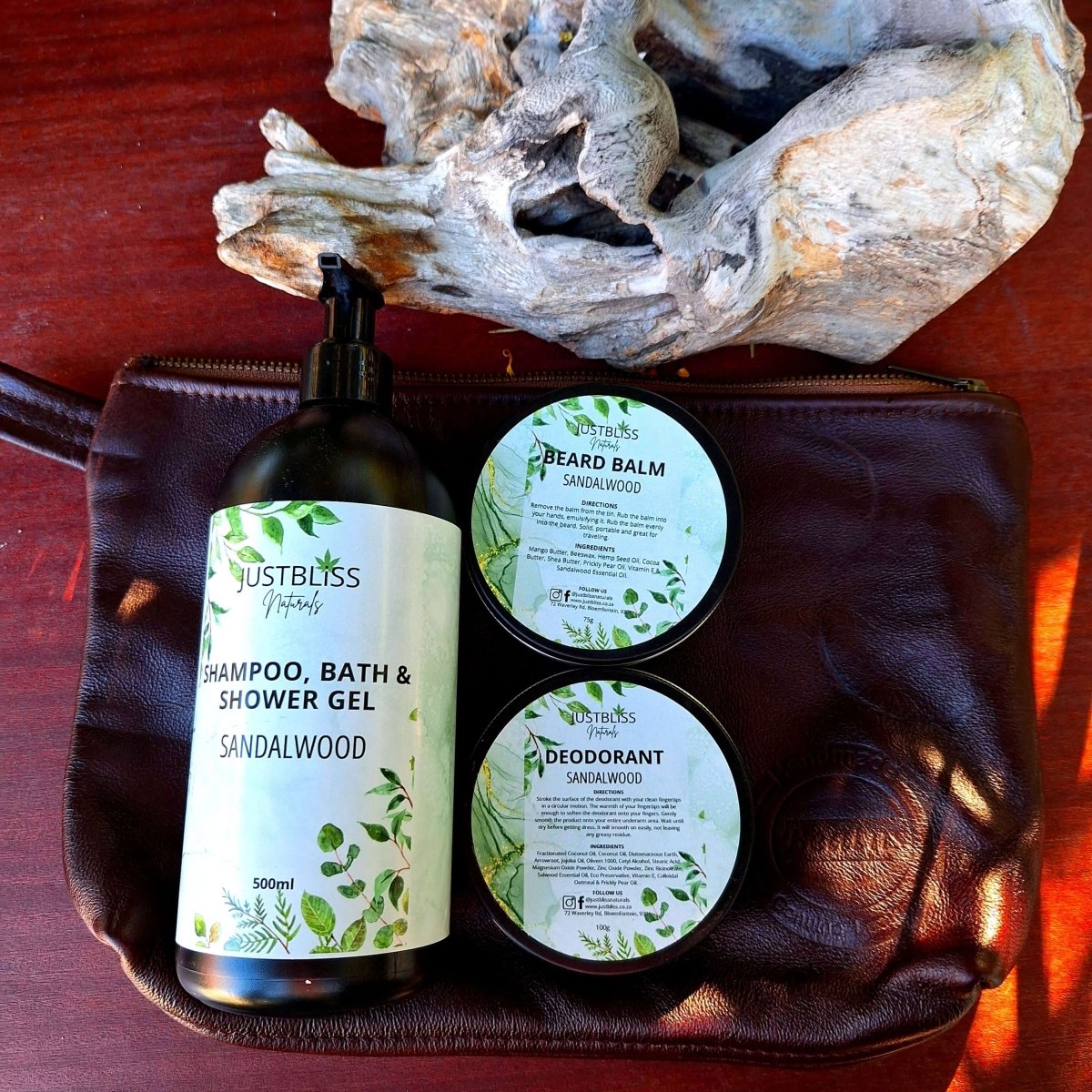 GIFT BOX: Sandalwood For Him (Box 5) - JUSTBLiSS Naturals