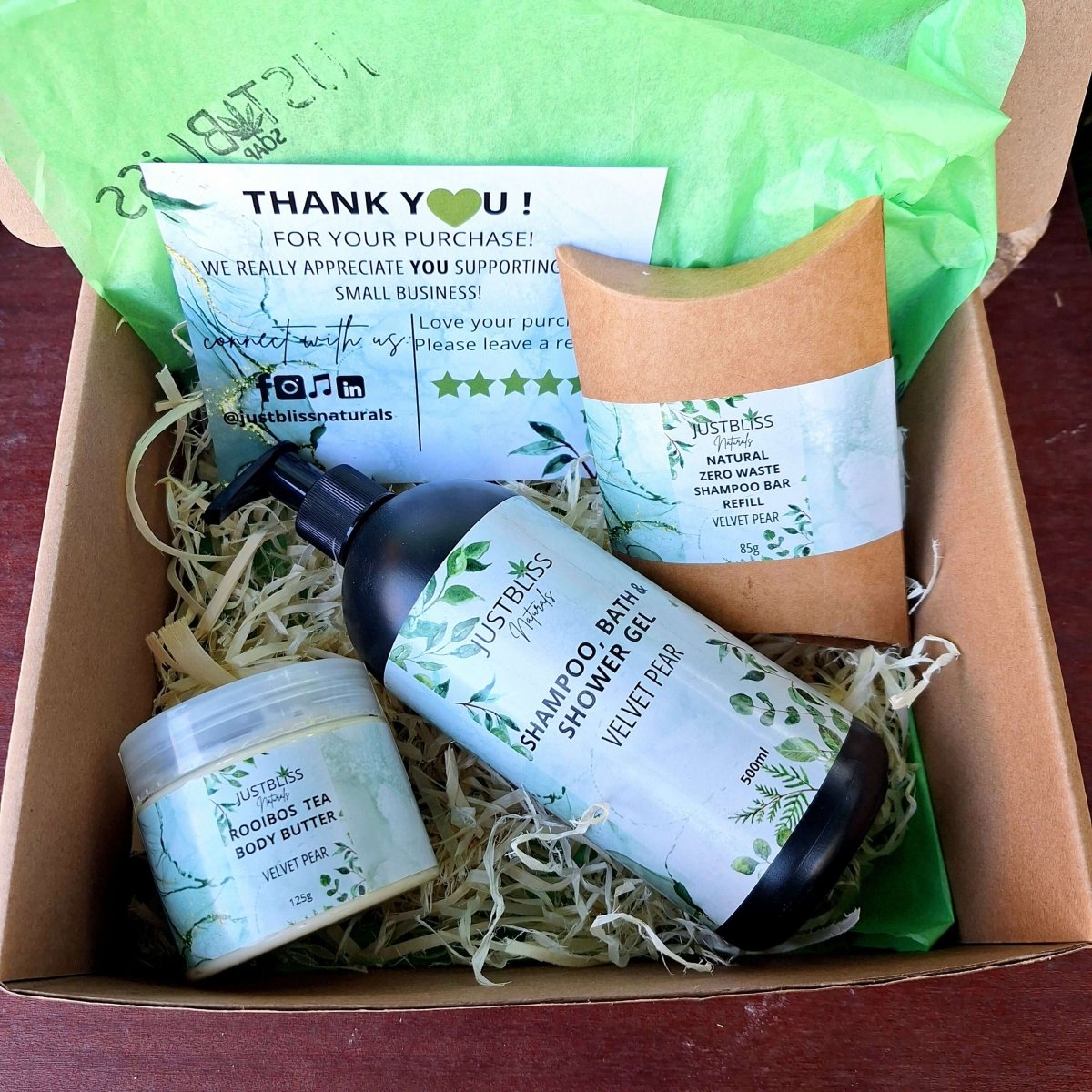 GIFT BOX: Velvet Pear (Box 1) - JUSTBLiSS Naturals