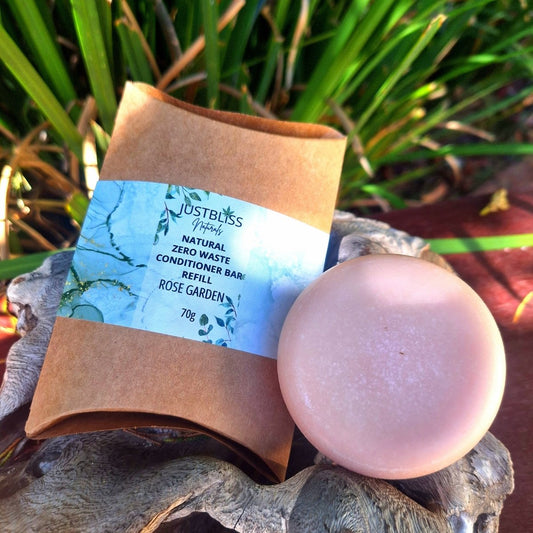 HAIR CONDITIONER BAR: Rose Garden (Geranium) (Refill) - JUSTBLiSS Naturals