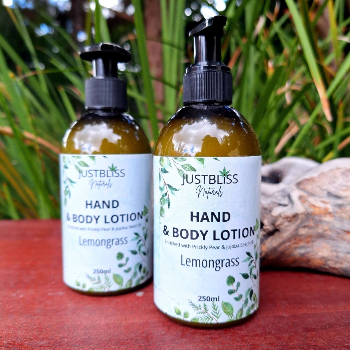 HAND & BODY LOTION: Lemongrass (250ml) - JUSTBLiSS Naturals