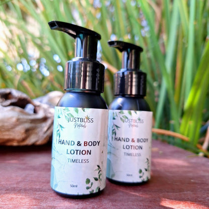 HAND & BODY LOTION: Travel Size (50ml) - JUSTBLiSS Naturals