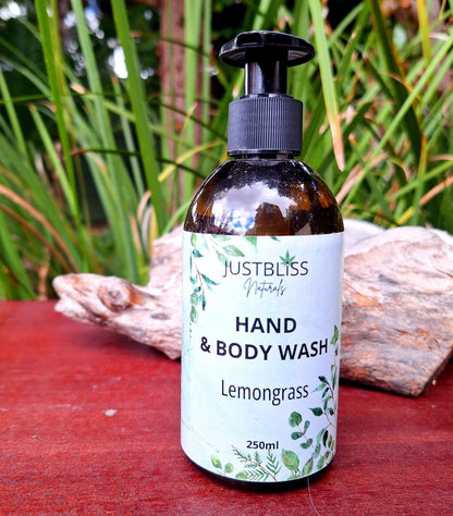 HAND & BODY WASH: Lemongrass (250ml) - JUSTBLiSS Naturals