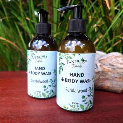 HAND & BODY WASH: Sandalwood (250ml) - JUSTBLiSS Naturals