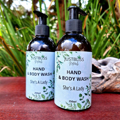 HAND & BODY WASH: She's A Lady (250ml) - JUSTBLiSS Naturals