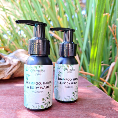 HAND & BODY WASH: Travel Size (50ml) - JUSTBLiSS Naturals