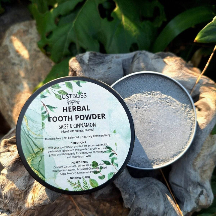 HEALTH: Herbal Tooth Powder - Sage & Cinnamon - JUSTBLiSS Naturals