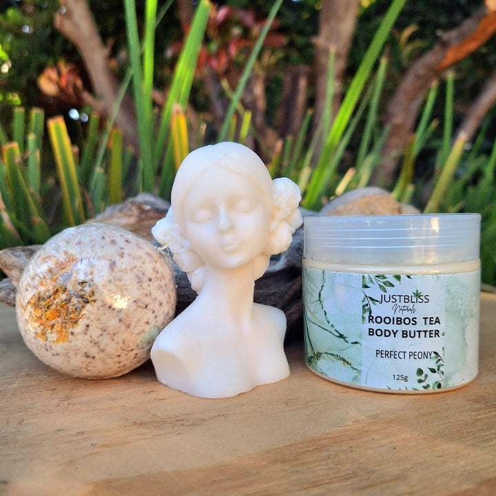 LUXURY GIFT SET: Simply Woman Soap Bar; Bath Bomb; Perfect Peony Body Butter JUSTBLiSS Naturals
