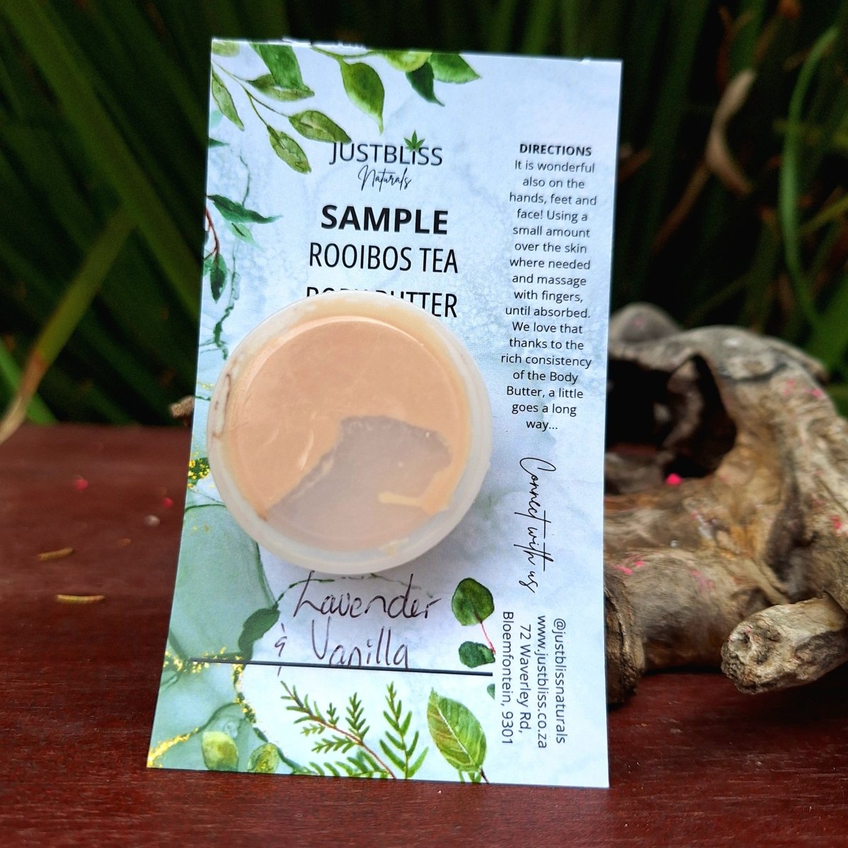 ROOIBOS tea BODY BUTTER: Sample - 10ml - JUSTBLiSS Naturals