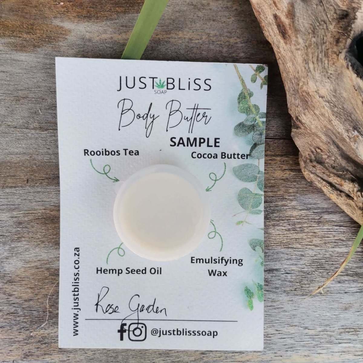 ROOIBOS tea BODY BUTTER: Sample - 10ml - JUSTBLiSS Naturals