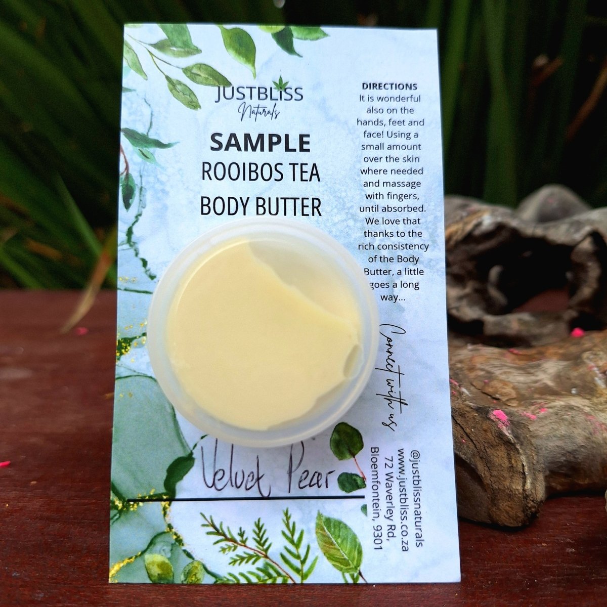 ROOIBOS tea BODY BUTTER: Sample - 10ml - JUSTBLiSS Naturals