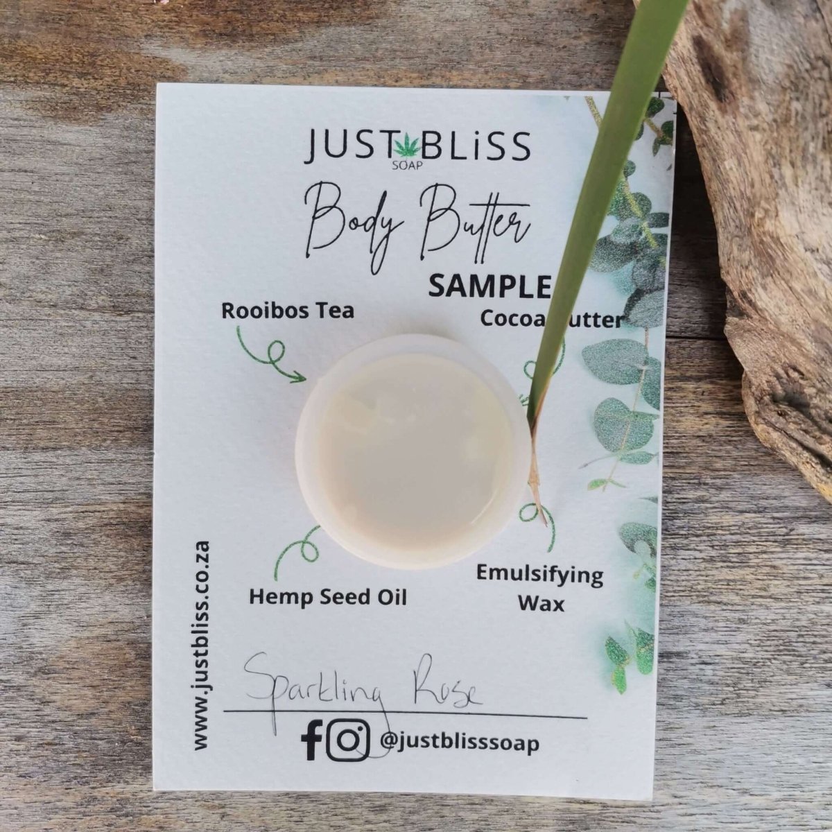 ROOIBOS tea BODY BUTTER: Sample - 10ml - JUSTBLiSS Naturals