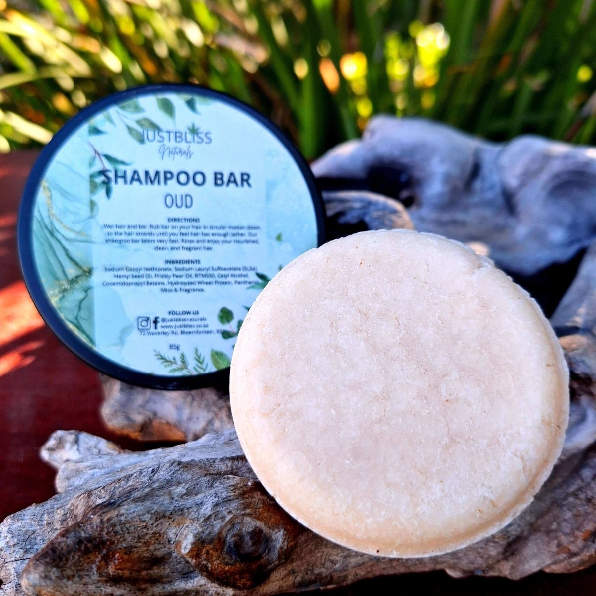 SHAMPOO BAR in Tin: Oud - JUSTBLiSS Naturals