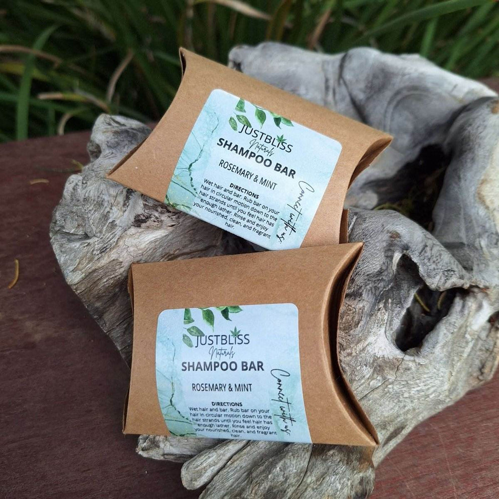 SHAMPOO BAR: Rosemary & Mint - Travel Size (25g) - JUSTBLiSS Naturals