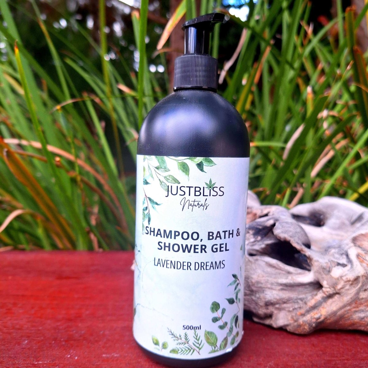 SHAMPOO, BATH & SHOWER GEL: Lavender (500ml) - JUSTBLiSS Naturals