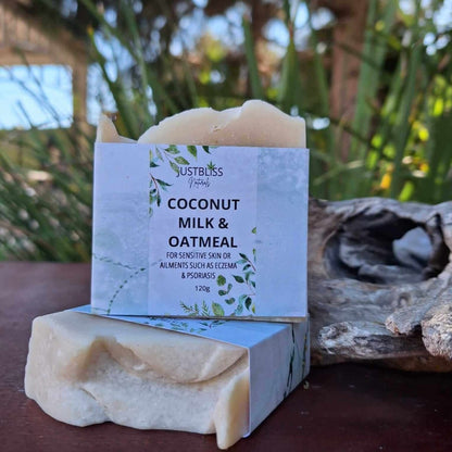 SOAP BAR: Coconut Milk & Oatmeal. Sensitive Skin. - JUSTBLiSS Naturals