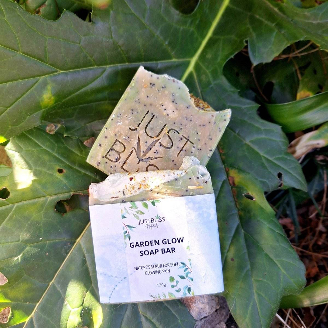 SOAP BAR: Garden Glow (Nature's Scrub for Soft, Glowing Skin) - JUSTBLiSS Naturals