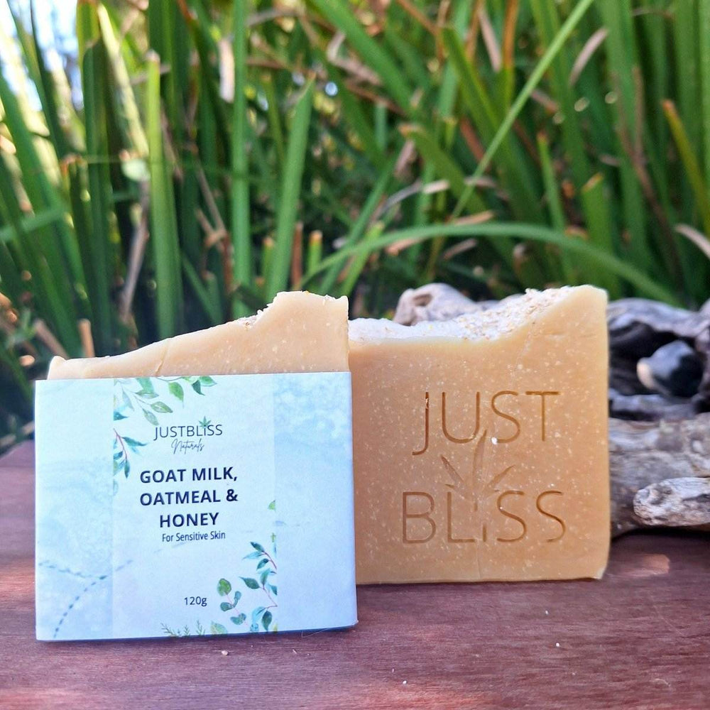 SOAP BAR: Goatmilk, Oatmeal & Honey. Ultra Moisturising. - JUSTBLiSS Naturals