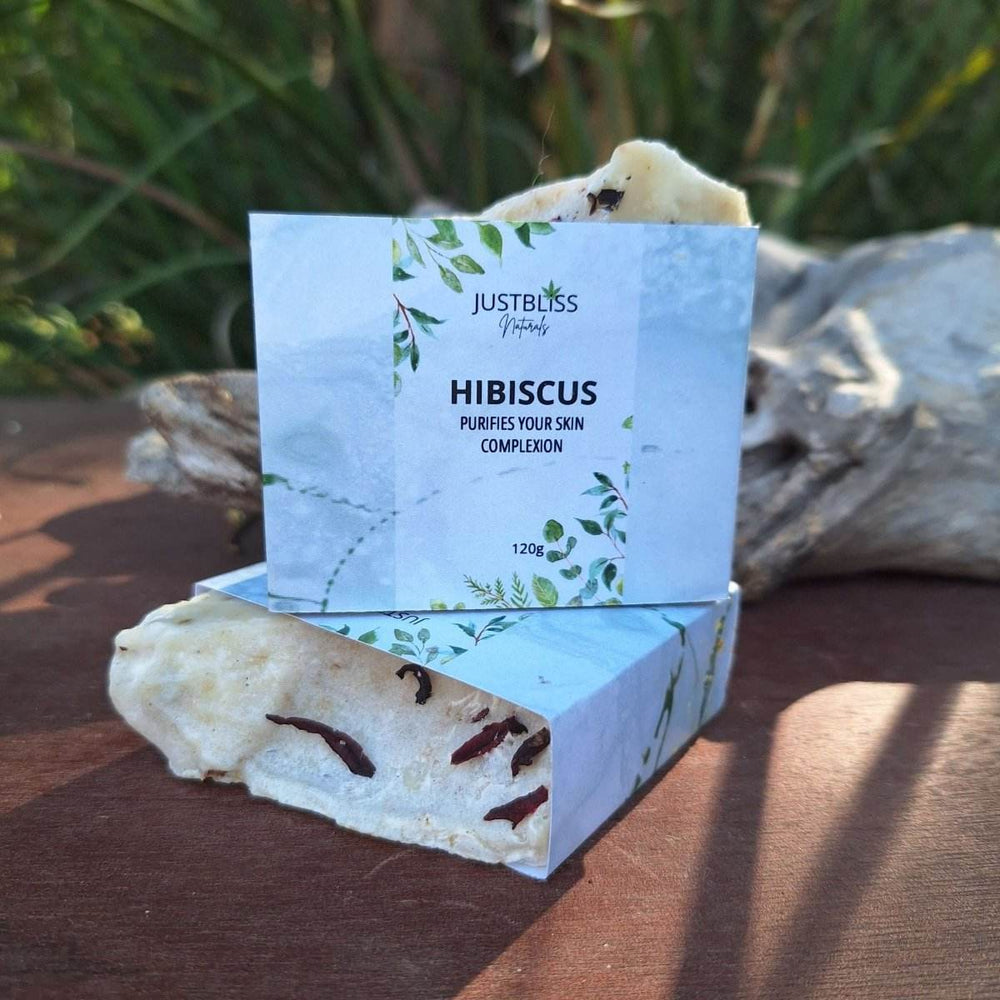 SOAP BAR: Hibiscus - Radiant Skin, Gentle Exfoliation - JUSTBLiSS Naturals