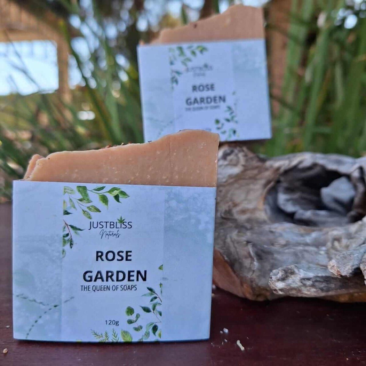 SOAP BAR: Rose Garden with Rose Clay & Geranium. - JUSTBLiSS Naturals