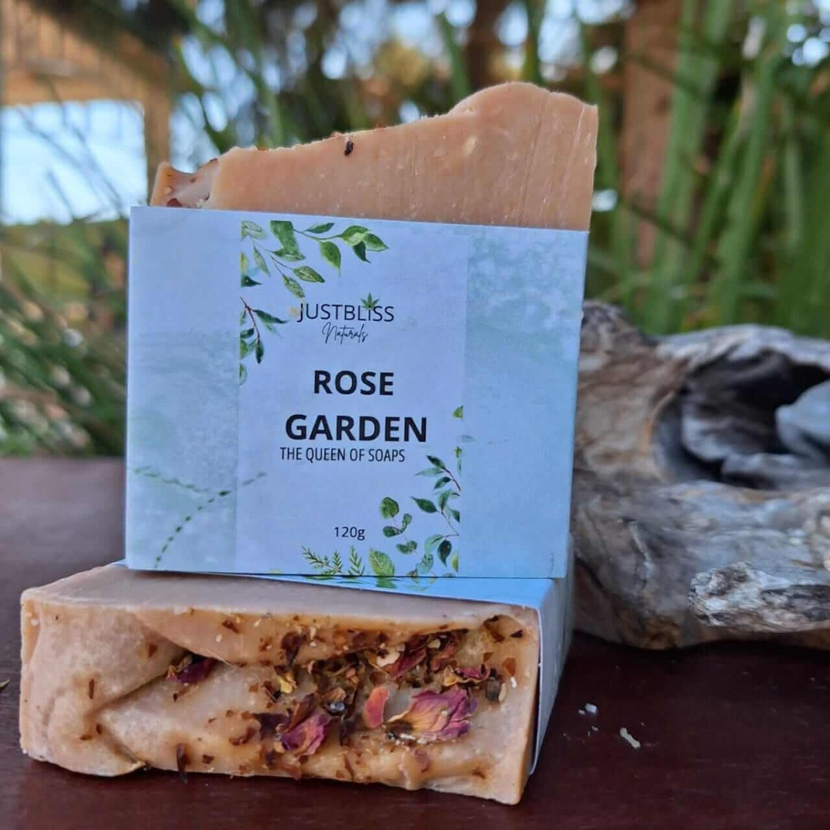 SOAP BAR: Rose Garden with Rose Clay & Geranium. - JUSTBLiSS Naturals