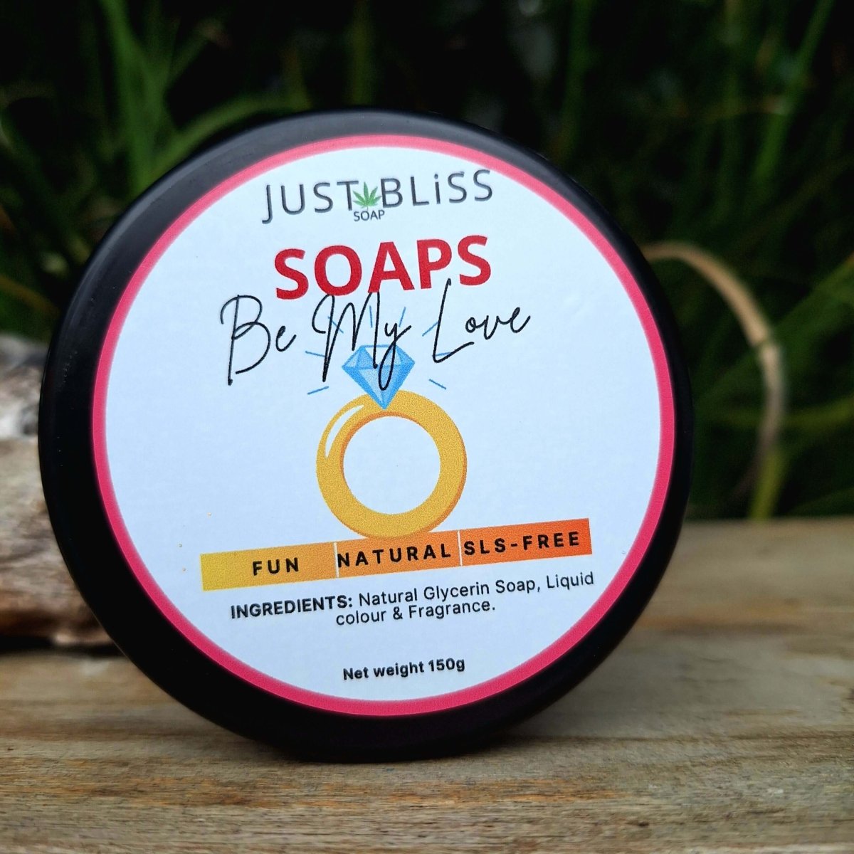 SOAPs IN A JAR: Be My Love (Glycerine) - JUSTBLiSS Naturals