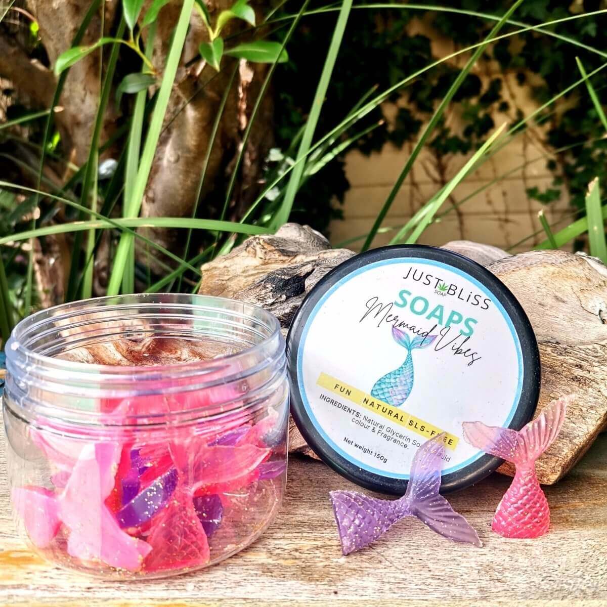 SOAPs IN A JAR: Mermaid Vibes (Glycerine) - JUSTBLiSS Naturals