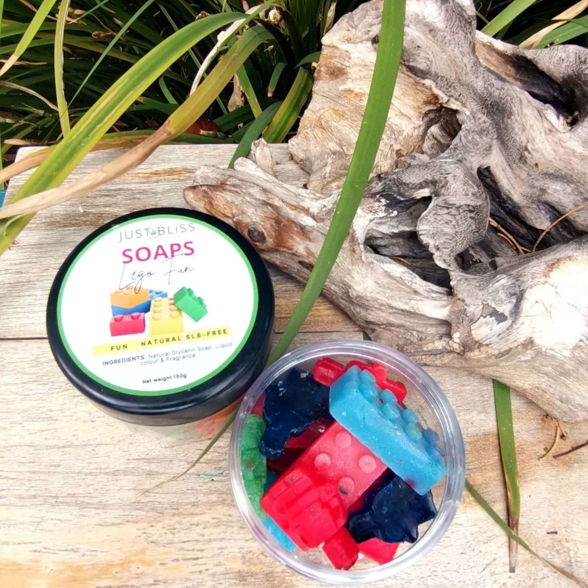 SOAPs IN A JAR: Mini Lego Fun (Glycerine) - JUSTBLiSS Naturals