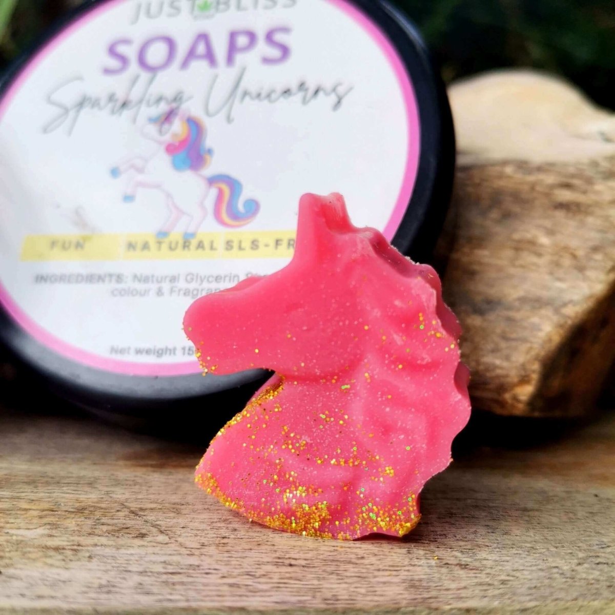 SOAPs IN A JAR: Sparkling Unicorns (Glycerine) - JUSTBLiSS Naturals