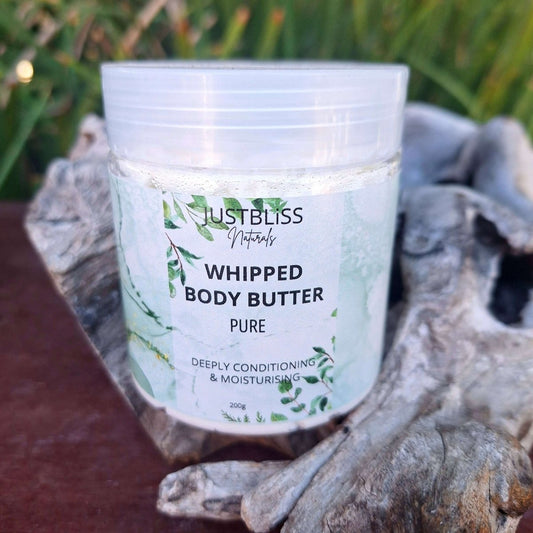 WHIPPED BODY BUTTER: Pure (200g) - JUSTBLiSS Naturals