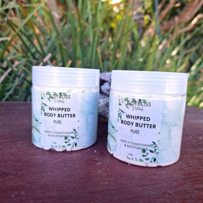 WHIPPED BODY BUTTER: Pure (200g) - JUSTBLiSS Naturals