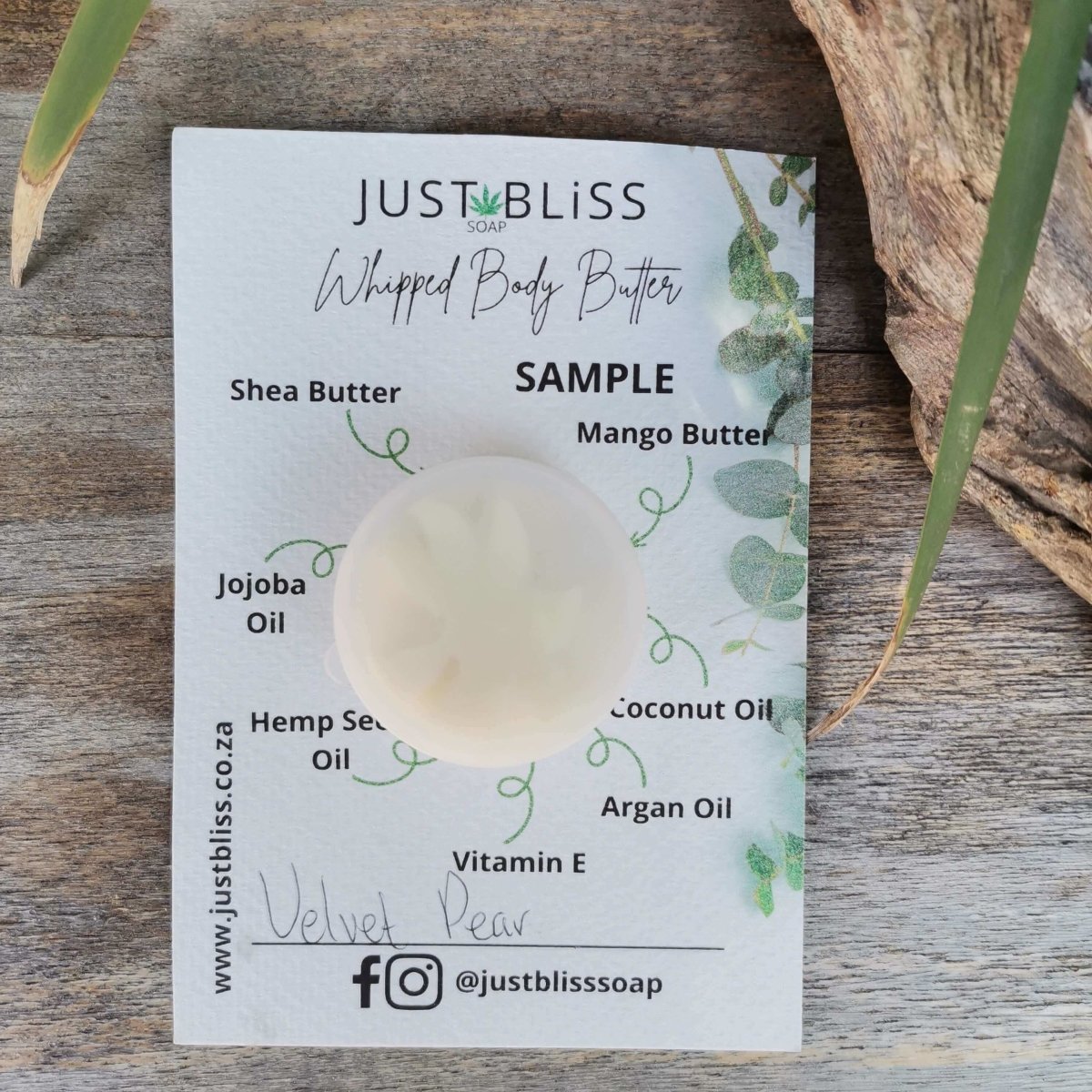 WHIPPED BODY BUTTER: Sample - 10ml - JUSTBLiSS Naturals