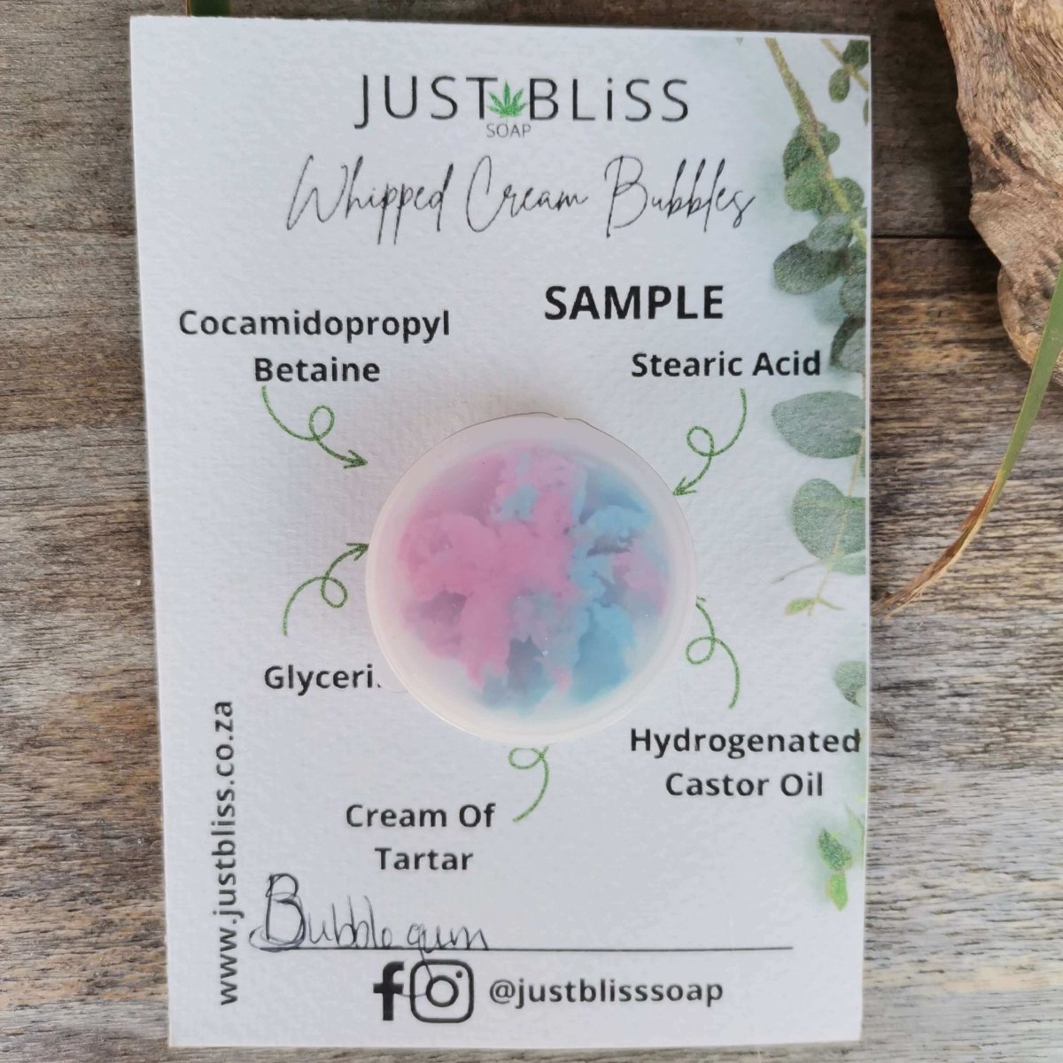 WHIPPED BUBBLE BATH: Sample - 10ml - JUSTBLiSS Naturals