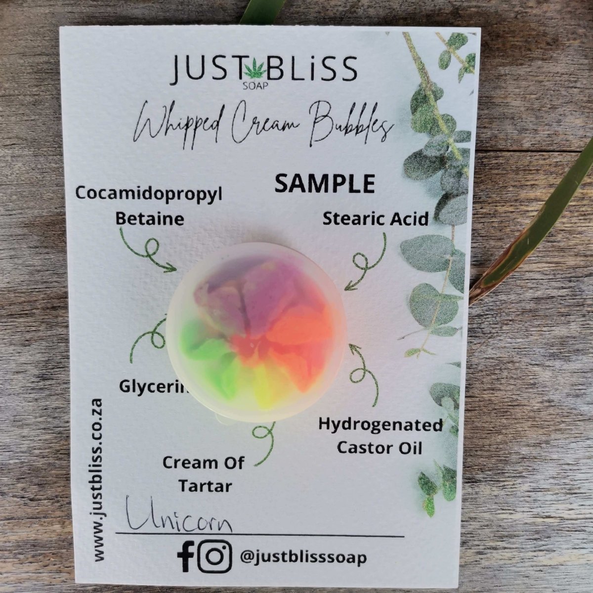 WHIPPED BUBBLE BATH: Sample - 10ml - JUSTBLiSS Naturals